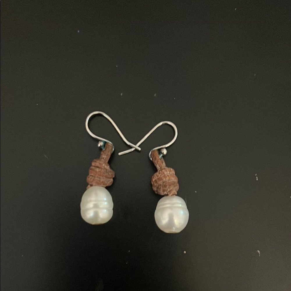 Elegant White Pearl Drop Earrings